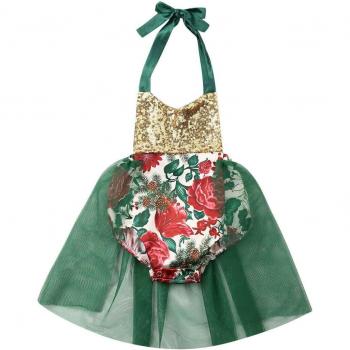 Conjunto de verano para bebés con brillo de princesa