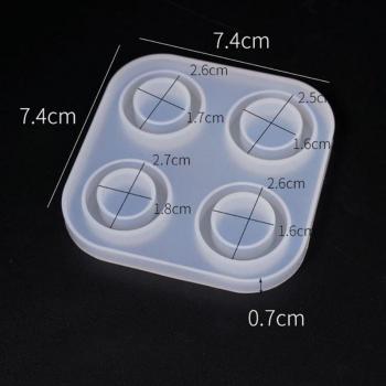 14Pcs Assorted Flat Ring Molds for Epoxy Jewelry, US Size 5-12