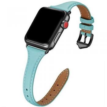 WFEAGL Compatible Watch Strap 38mm 40mm 42mm 44mm Slim Leather Sport