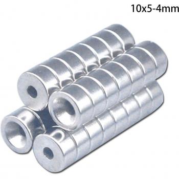 Compact 10x5‑4 mm Neodymium Magnetic Discs – 50pcs Kit
