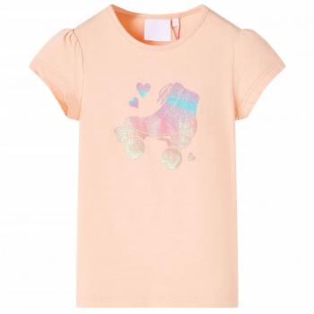 T-shirt Laranja-Claro para Crianças 140 vidaXL