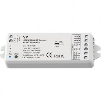 Wireless RF LED Dimmer 12V 24V DC 15A for LED Strips