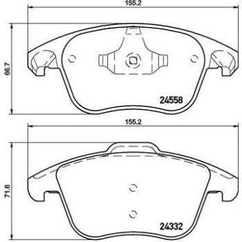 Brembo Bremsbelagsatz für DS Fahrzeuge P 61 117X