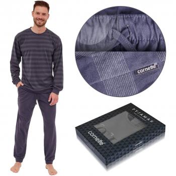 CORNETTE Männer Pyjama LOOSE15 aus Baumwolle Blau