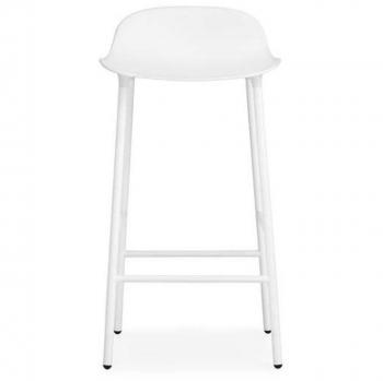 White Normann Copenhagen Steel Bar Stool