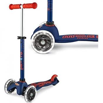 Microscooter Mini Deluxe Kids Scooter with LED wheels (2 To 5 Years) Blue