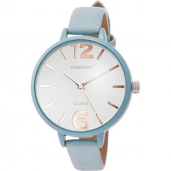 Women’s Light Blue Fieldwork Analog Watch, DT154‑3 – Ultra‑Slim Leather Strap