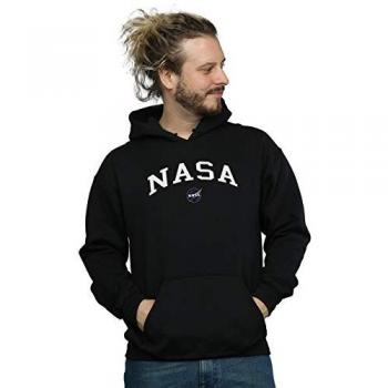 NASA Men’s Collegiate Logo Hooded T-shirt – Zwart