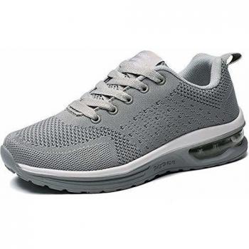 GAXmi Air Cushion Gym Shoes for Women – Grey, 9.5 UK, Non-Slip