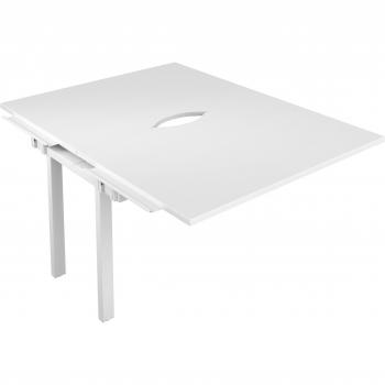 TC Group Telescopic Sliding 2 Person Bench Extension 1200 x 800 Cut Out White