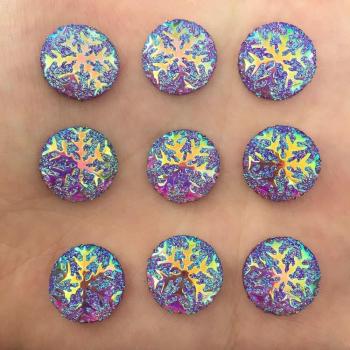 Resin Snowflake Flatback Rhinestones