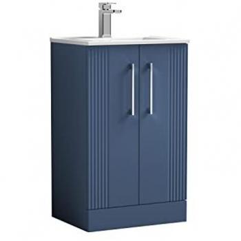 Retro 500mm Floor Standing Vanity Unit with 2 Doors and Basin
