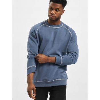 Prošívaný crew s kontrastním vzorem vintage blue