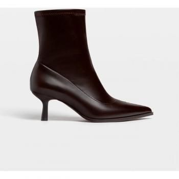 Stradivarius Stiletto Heel Boots with Stretch Legs Brown 5