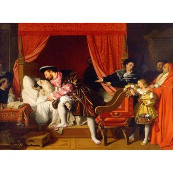 Ingres‑Puzzle 2000 Teile – François I & Leonardo da Vinci (1818)