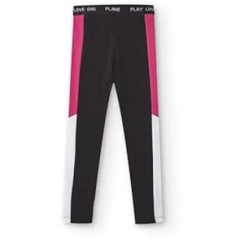 Leggings de niña multicolor con cintura elástica y bandas laterales