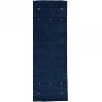 Carpetfine Handwoven Gabbeh Wool Runner in Blue 80 x 500cm
