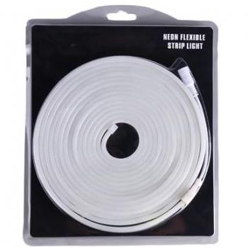 Tira Neón LED Flexible 5 m, IP65, Blanco Cálido, 12 V, 120 LED/m – Versátil para Decoración en Casa y Jardín