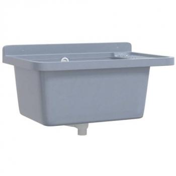 Vidaxl Grey Resin Wall-Mounted Washbasin 60x40x28 cm
