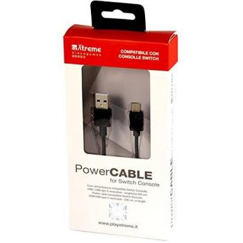 Cavo USB C Xtreme Videogames 95623 SWITCH Power Cable Black Black
