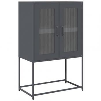 Buffet haut en acier 68x39x107 cm anthracite