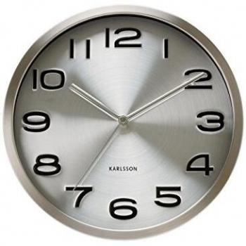 Wanduhr mit Ziffernblatt aus Stahl von Karlsson