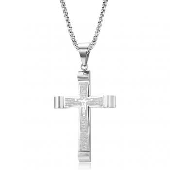 Croix Pendentif Biblique – Chaîne Réligieuse Masculine