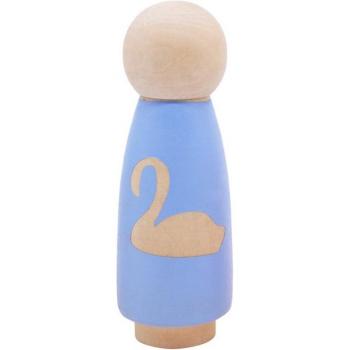 Set de muñecas de madera pintadas para decoración y uso fotográfico