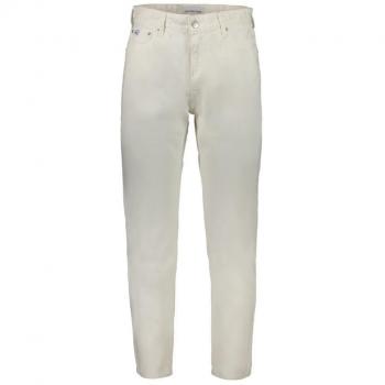 Men's White Cotton Slim Fit Jeans by Calvin Klein