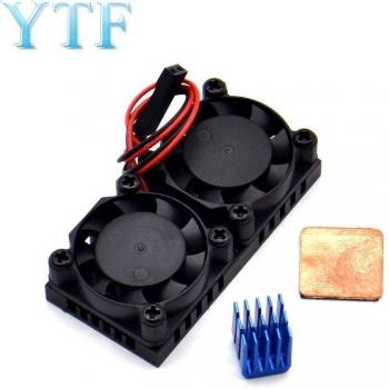 Enfriador Pro Dual Fan con Heat Sink para Raspberry Pi 4B + 3B Plus