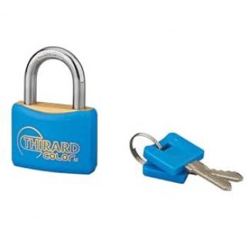 Cadenas Thirard 40mm Aluminium Bleu avec 2 Clés