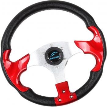 3 Spoke Marine Steering Wheel with PU Foam Grip for 3/4 Inch (19 mm) Tapered Shaft