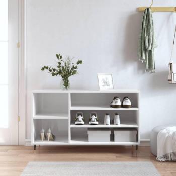 VidaXL Shoe Storage Cabinet High Gloss White 102x36x60 cm