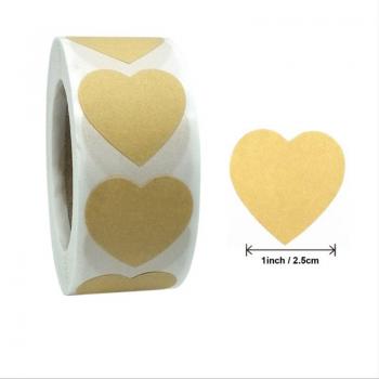 Etiqueta Blanca Rollos de Amor 25mm x 25mm (500)