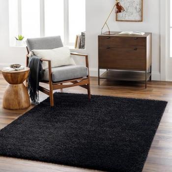 Teppich Hochflor DADU, rechteckig, 200 x 275 cm, 31 mm Höhe, schwarz