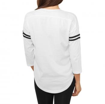 Damen Langarm T-Shirt „Streifen“ – Urban Classic, weiß-schwarz