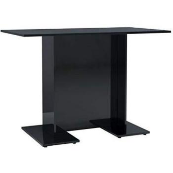 Mesa de Comedor 110x60x75 cm Madera Contrachapada Negro
