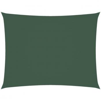 VidaXL Oxford-Gewebe Sonnensegel 3x4 m Dunkelgrün