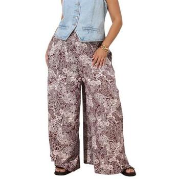 Yours – Plus Size Hose in Braun mit Paisleymuster
