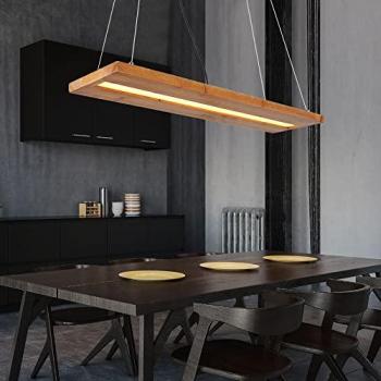 Lampada a sospensione marrone scuro con LED integrato