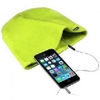 Gorro de invierno con auriculares y botón de respuesta