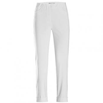 Stehmann 3/4-Hose Igor Damen, Größe 46, weiß, mit aufgesetzten Taschen und Aufschlag