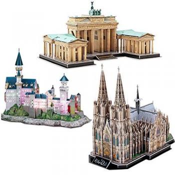 Tournage Cubique 457 pièces – 3 Puzzles en 3D – Pack Allemagne