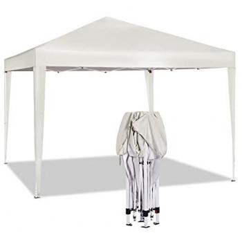 Tonnelle de Jardin Woltu, Tente Pliante 3x3m, Protection UV 50+, Beige