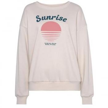 Vivance Damen Sweatshirt Creme Gr. 48/50 mit Frontprint