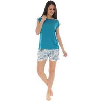 Nuitée VIKY Bleu – Pyjama Christian Cane