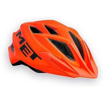 MET Casco da Bici Arancione con Luce LED