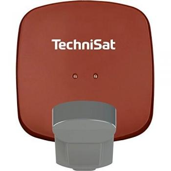 TechniSat Multytenne DuoSat 6.2° (Astra 19.2 & Hotbird 13), 2-Teilnehmer (Parabolantenne, DVB-S / -S2), SAT Spiegel + SAT Antennen, Rot