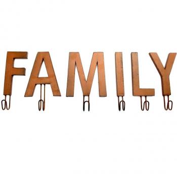 Lo+DeModa Haken‑Dekoset in Kupfer – Rust‑Familie (18,5 × 25,5 × 1,24 cm)