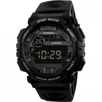 Reloj táctil LED para hombre, resistente al agua, con función de alarma